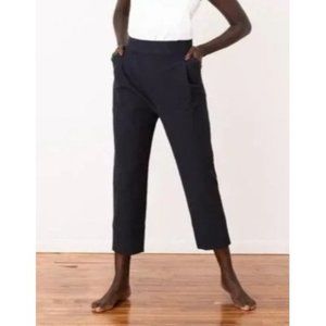 Aday Portfolio Tailored Pants in Black cropped tapered SZ L